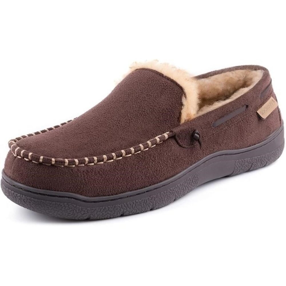 RockDove Moc Slipper, Faux Fur SZ 8